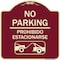 Signmission No Parking Prohibido Estacionarse W/ Car Tow Graphic Heavy-Gauge Alum Sign, 18" x 18", BU-1818-23597 A-DES-BU-1818-23597 - alternate 1